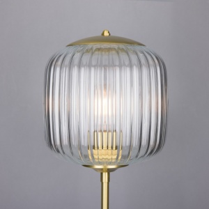 Astoria Reeded Glass and Brass Table Lamp